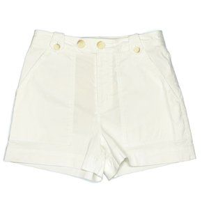 Anthropologie Maeve High Waisted White Shorts
